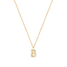 Stone Letter B Gold Necklace fra Mockberg