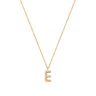 Stone Letter E Gold Necklace fra Mockberg