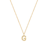 Stone Letter G Gold Necklace fra Mockberg