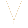Stone Letter I Gold Necklace fra Mockberg