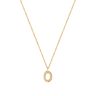 Stone Letter O Gold Necklace fra Mockberg
