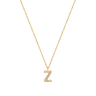 Stone Letter Z Gold Necklace fra Mockberg