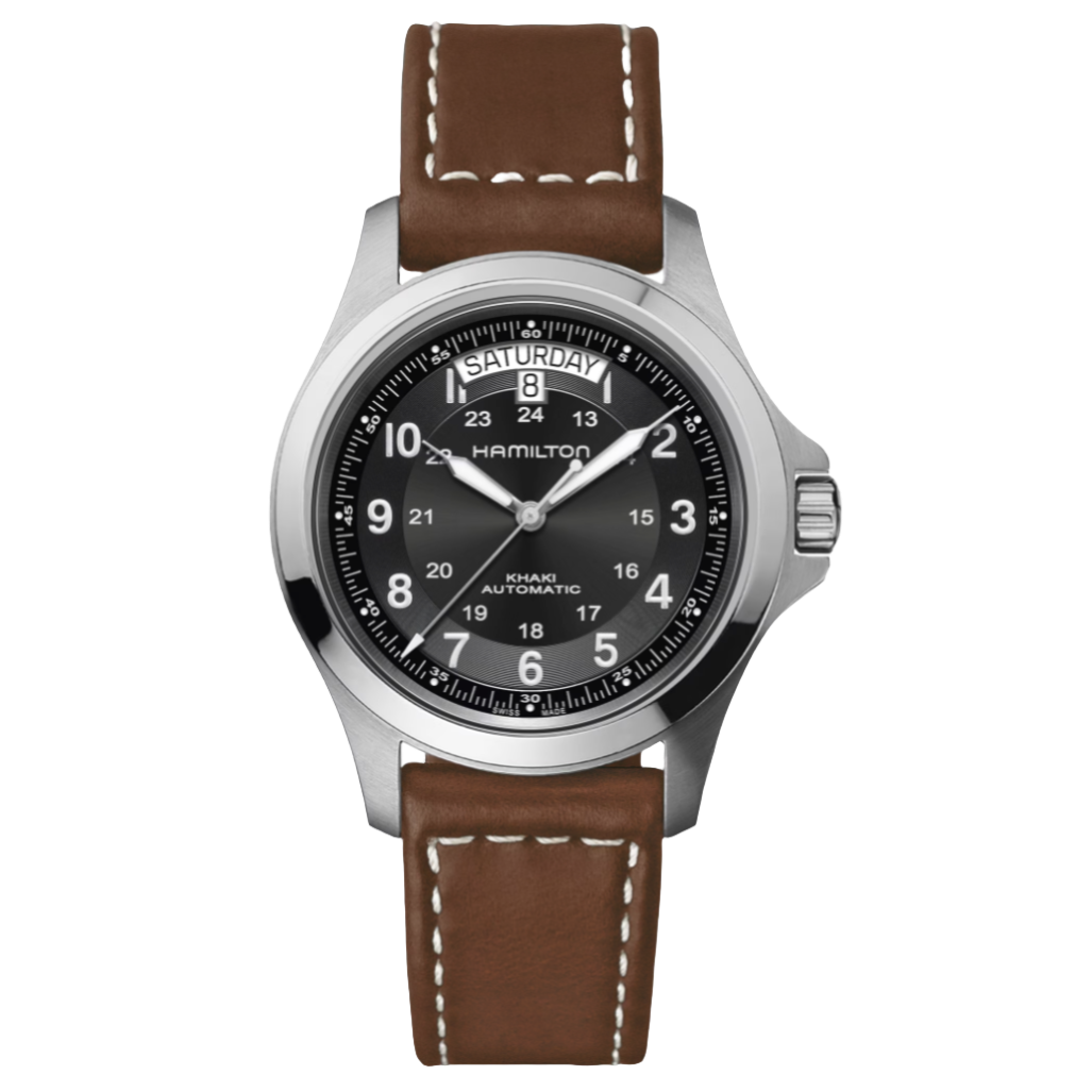 Khaki Field King Day Date Auto H64455533 fra Hamilton