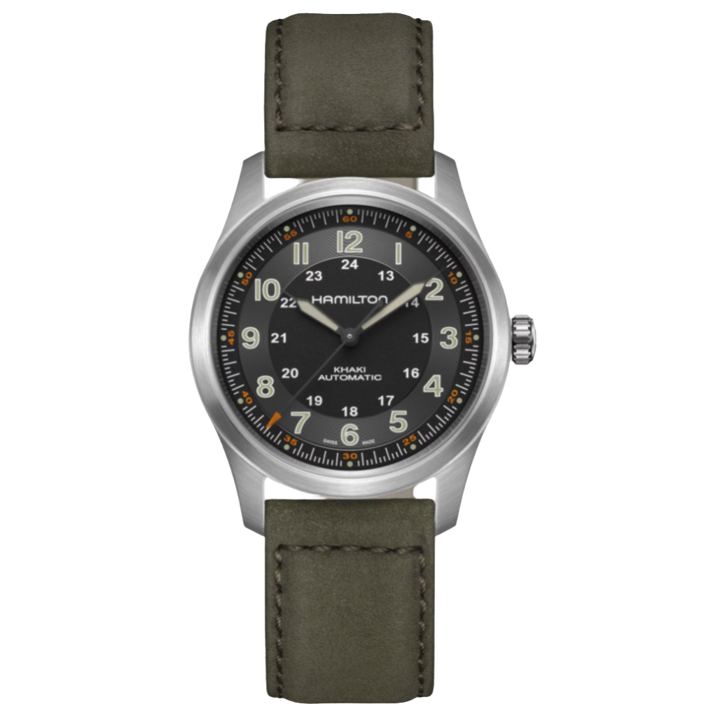 Khaki Field Titanium Auto H70205830 fra Hamilton