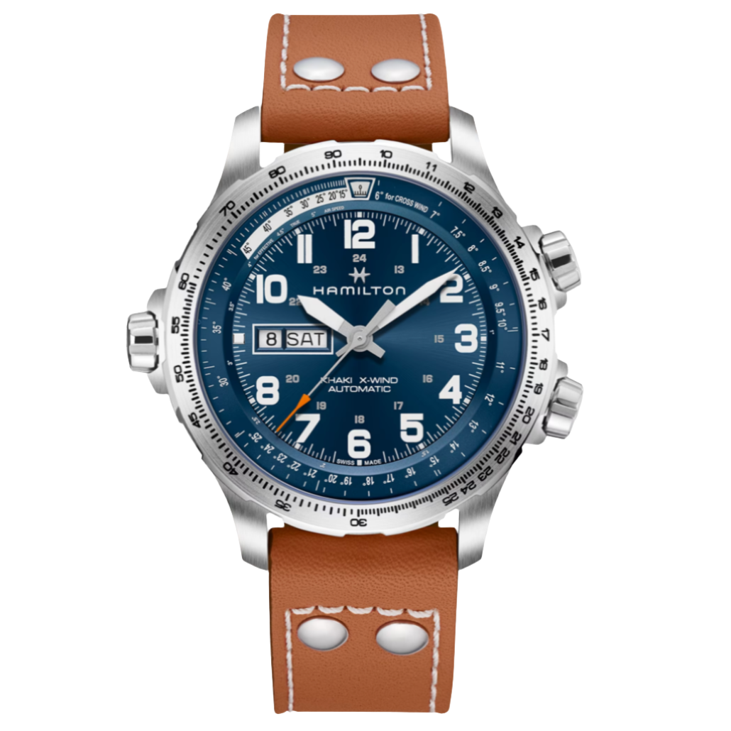 Khaki Aviation X-Wind Day Date Auto H77765541 fra Hamilton