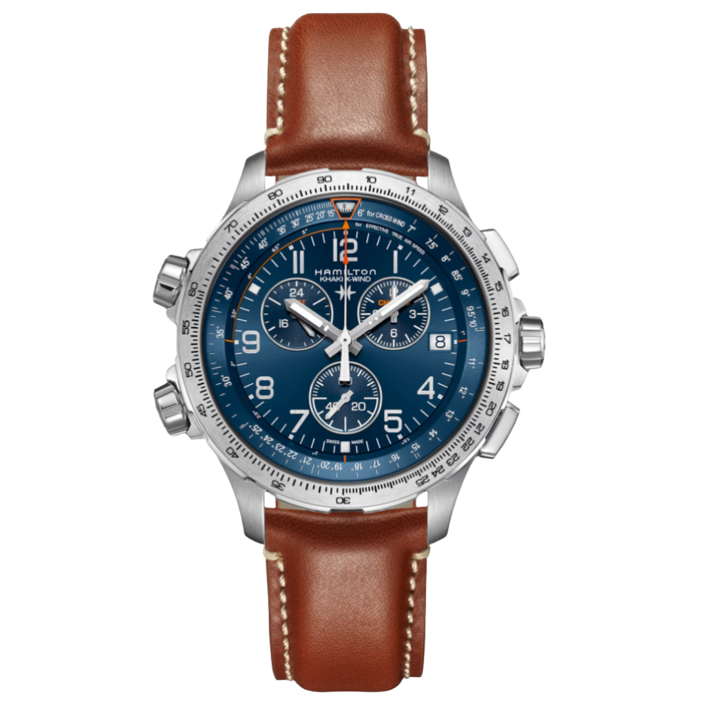 Khaki Aviation X-Wind GMT Chrono Quartz H77922541 fra Hamilton