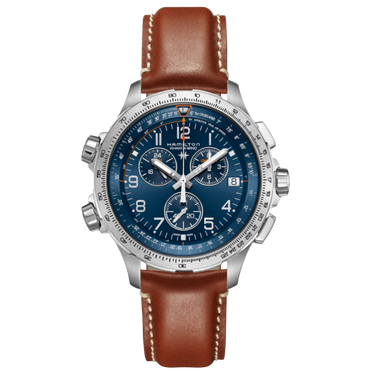 Khaki Aviation X-Wind GMT Chrono Quartz H77922541 fra Hamilton