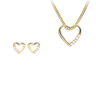 Heart Sæt m. Vedhæng &amp; Ørestikker - 8 kt. Guld fra PLAZA