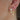 Dangling Love Heart Light Pink Enamel Ørering - Forgyldt