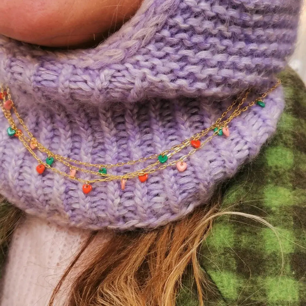 Love U Halskæde - Forgyldt Messing fra LULU Copenhagen