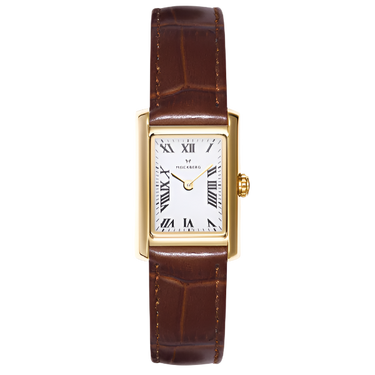 Timeless Brown Leather Gold fra Mockberg