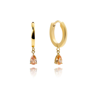 Belle Champagne Hoops - Forgyldt Stål