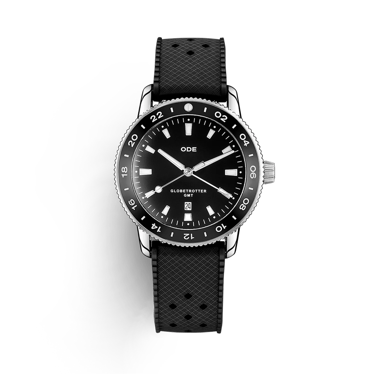 The Globetrotter GMT sort Urkasse &amp; Sort Urskive fra ODE