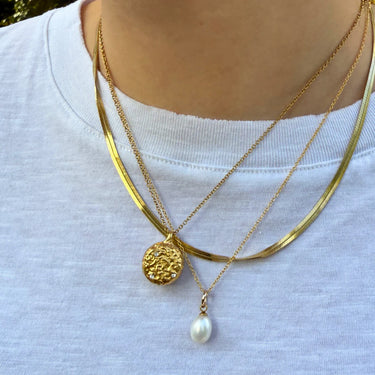 Organic Charm Med Perlemor - Frorgyldt Messing