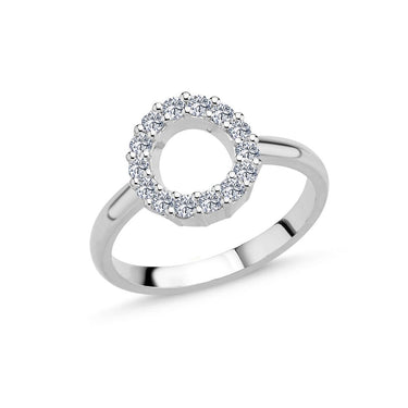 Cirkel ring 0,35 ct. - 14 kt. Hvidguld