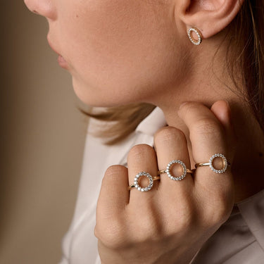 Cirkel ring 0,3 ct. - 14 kt. Hvidguld