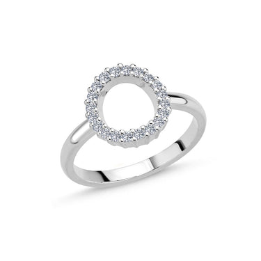 Cirkel ring 0,3 ct. - 14 kt. Hvidguld