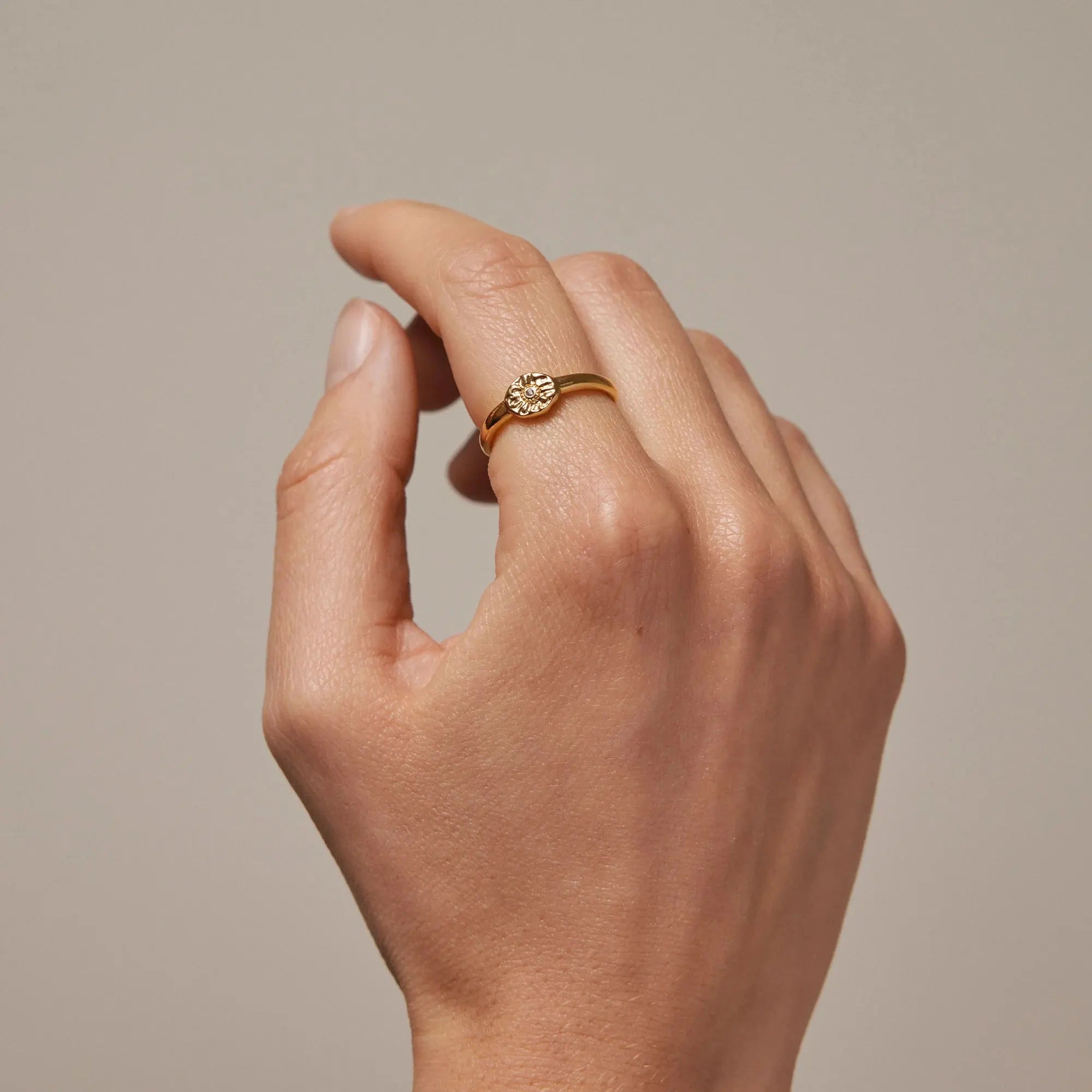 Mini Esma ring - Forgyldt fra Enamel
