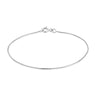 Slangekæde Armbånd 0,9 - 14 kt. Hvidguld fra Fine Essentials by Plaza