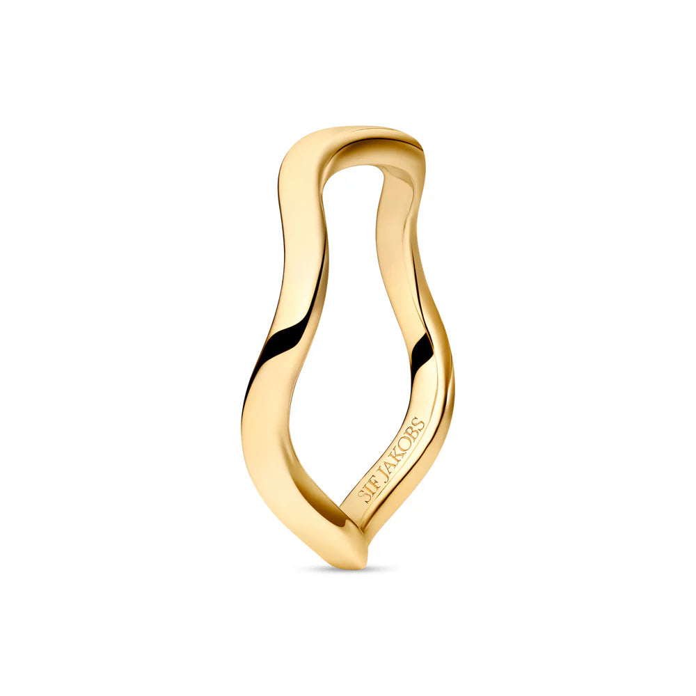 Ellera Waves Pianura Ring - Forgyldt