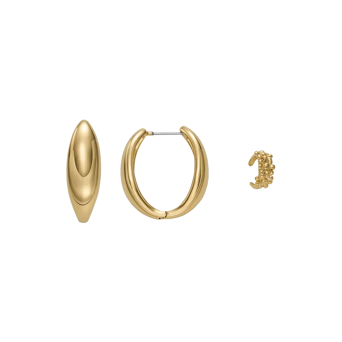 Gold Tone Brass Hoops & Cuff x Baum Und Pferdgarten fra Skagen Jewellery