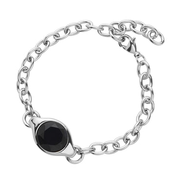 Signet Armbånd Med Onyx - Stål
