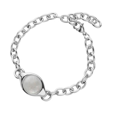 Signet Armbånd Med Perlemor - Stål