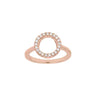 Rosaforgyldt ring med cz. cirk fra Joanli Nor