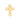 Bouquet Cross Ørering - Forgyldt Messing