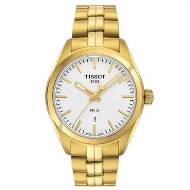 PR 100 Quartz T1012103303100 - Guld fra Tissot
