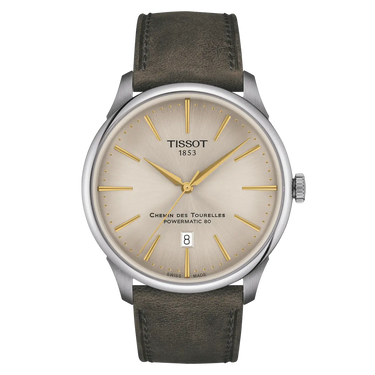 Chemin Des Tourelles Powermatic 80 ur - Stål/beige fra Tissot