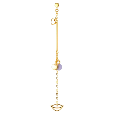 Topping Long Slim Secret Ørering - Forgyldt Messing fra LULU Copenhagen
