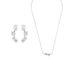 Tria Sæt m. Halskæde &amp; Ørestikker - Sølv fra PLAZA
