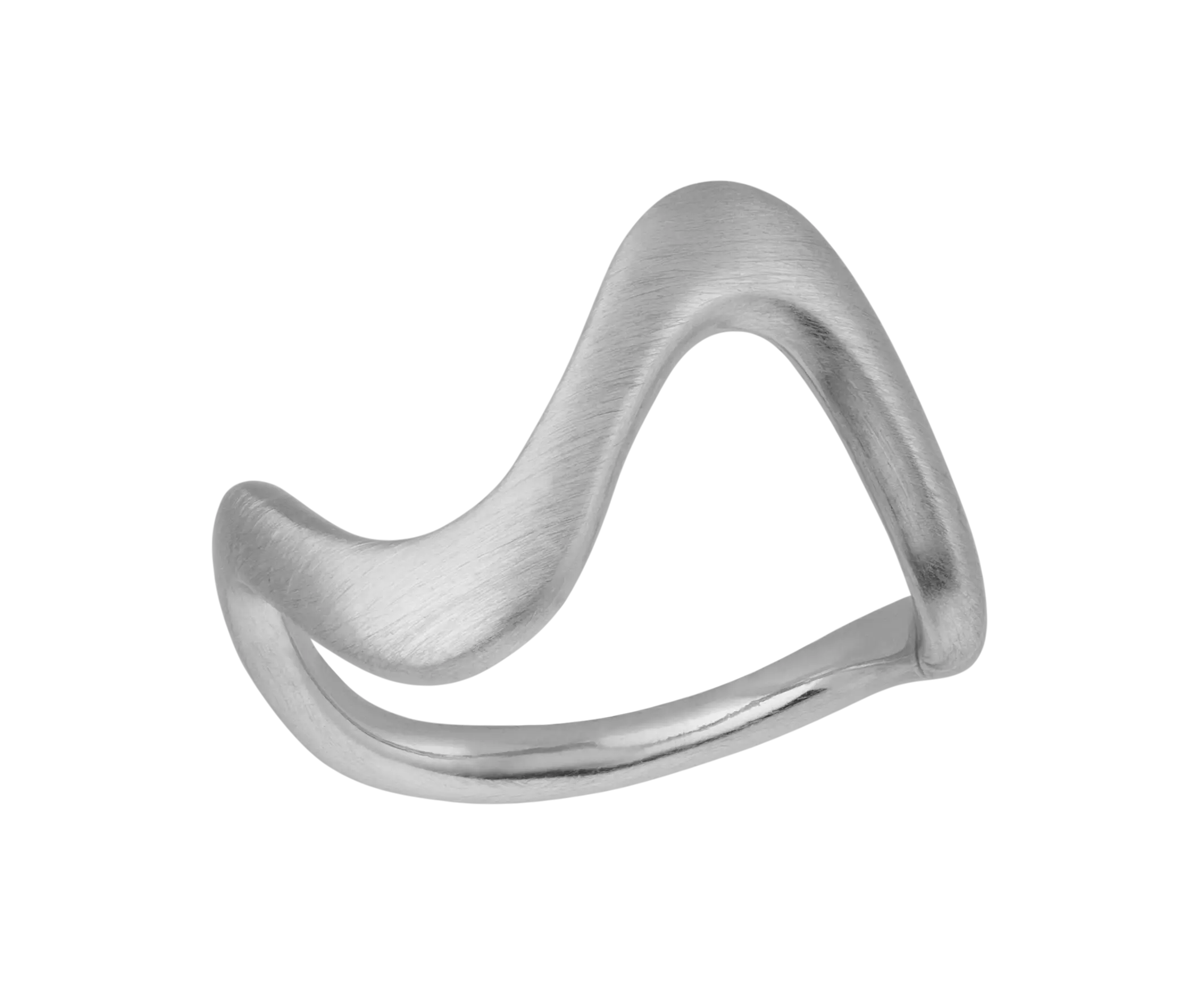 Wave Large ring - Sølv fra Bybiehl