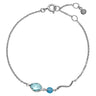 Marie armbånd med aquablå calcedon - Sølv fra Izabel Camille