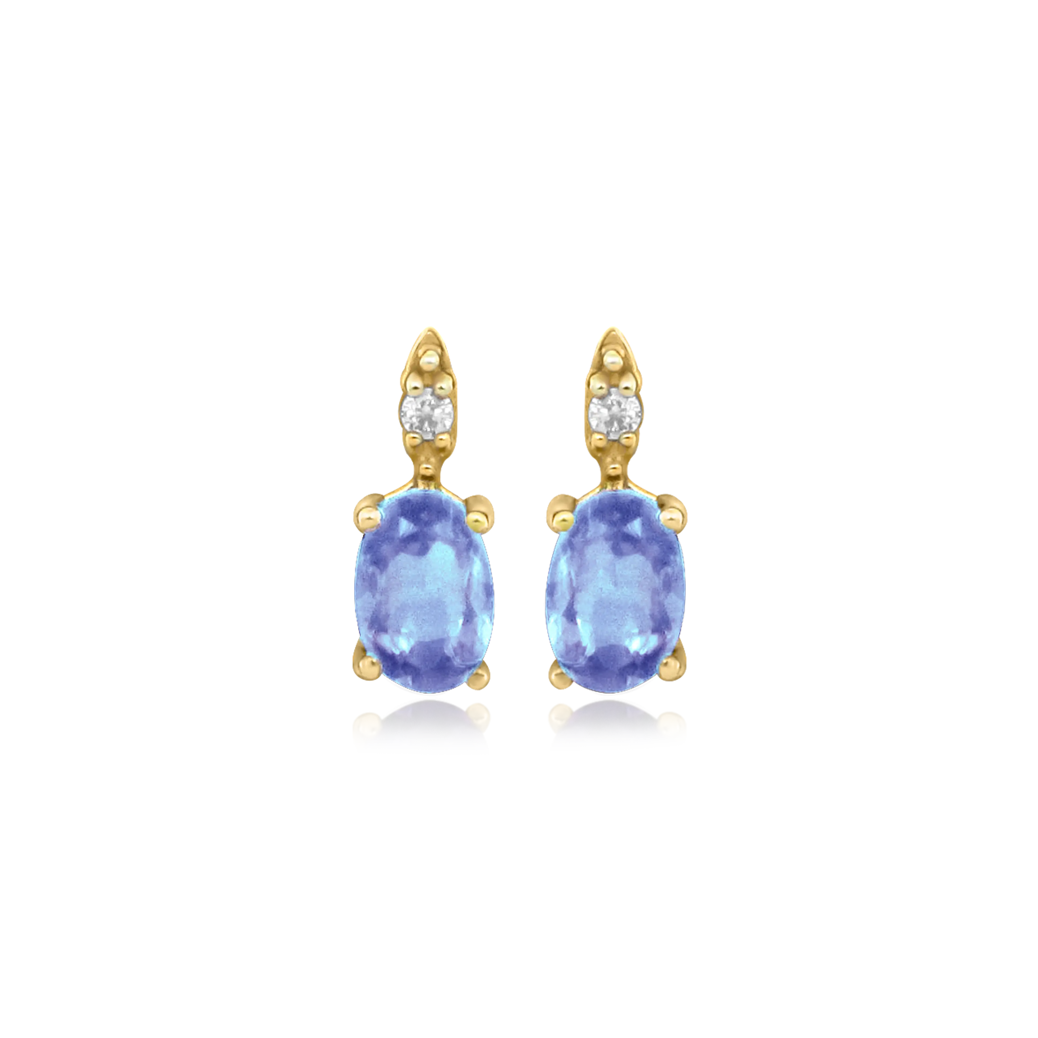 Queen Azure ørestikker - 14 kt. Guld fra Diamond Essentials by Plaza