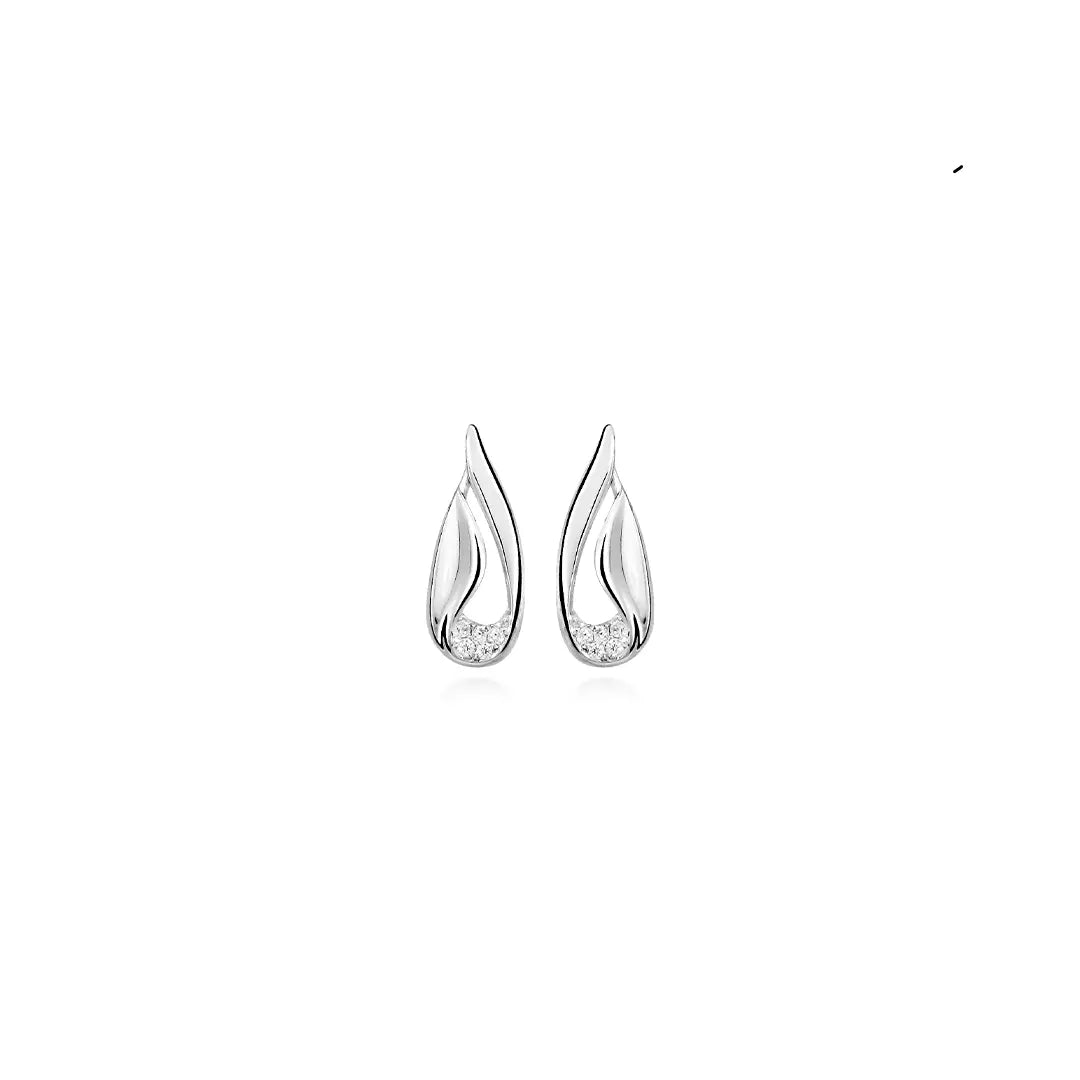 Drop øreringe - Sølv fra Silver Essentials by Plaza