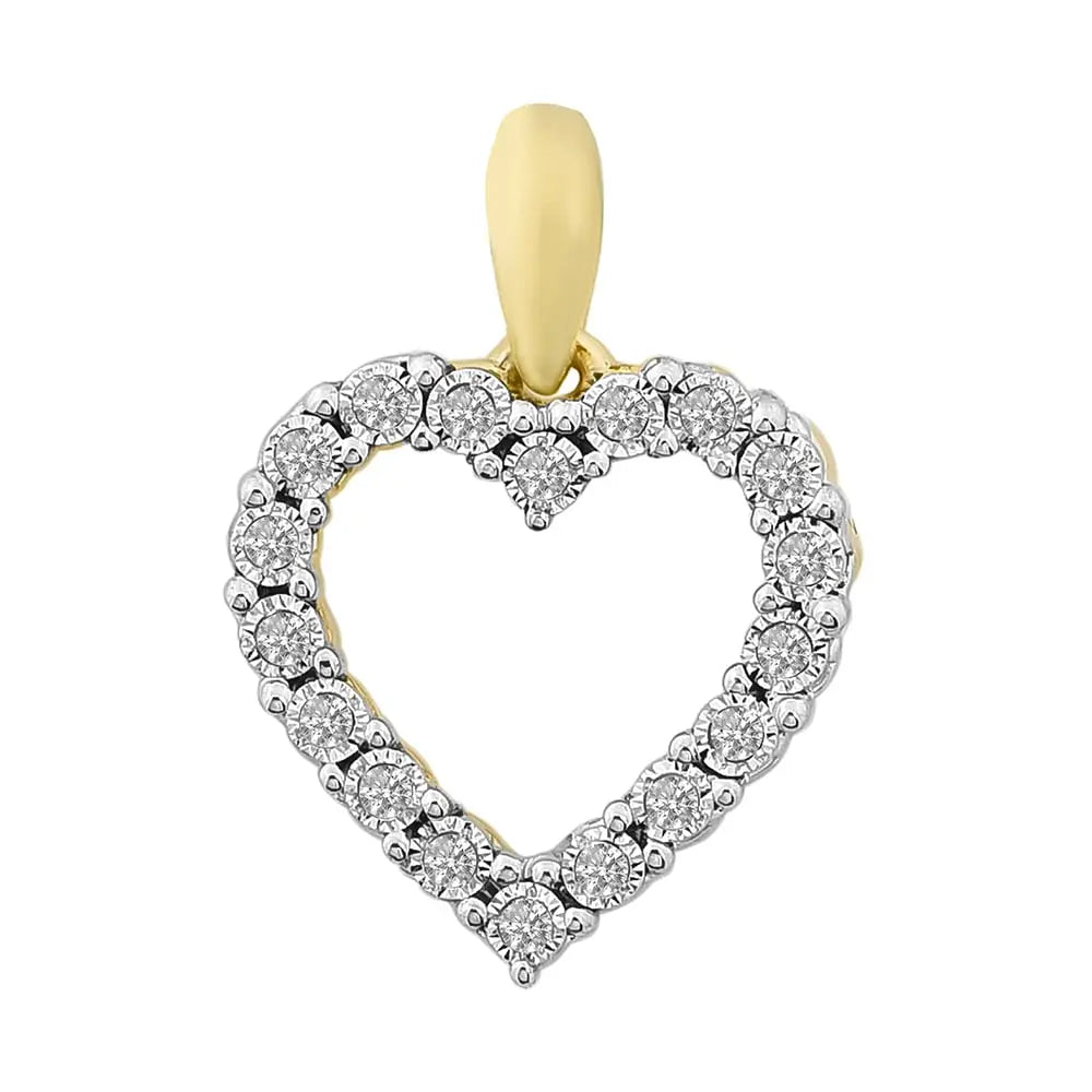 Heart diamond vedhæng 0,06 ct - 14 kt. fra Fine Essentials by Plaza