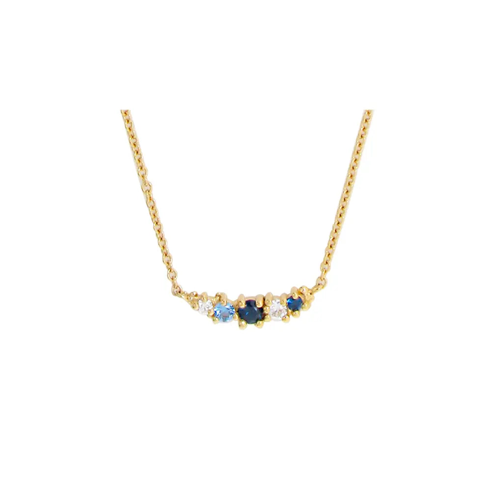 Blue Rainbow halskæde - Forgyldt fra Lush Lush Jewelry