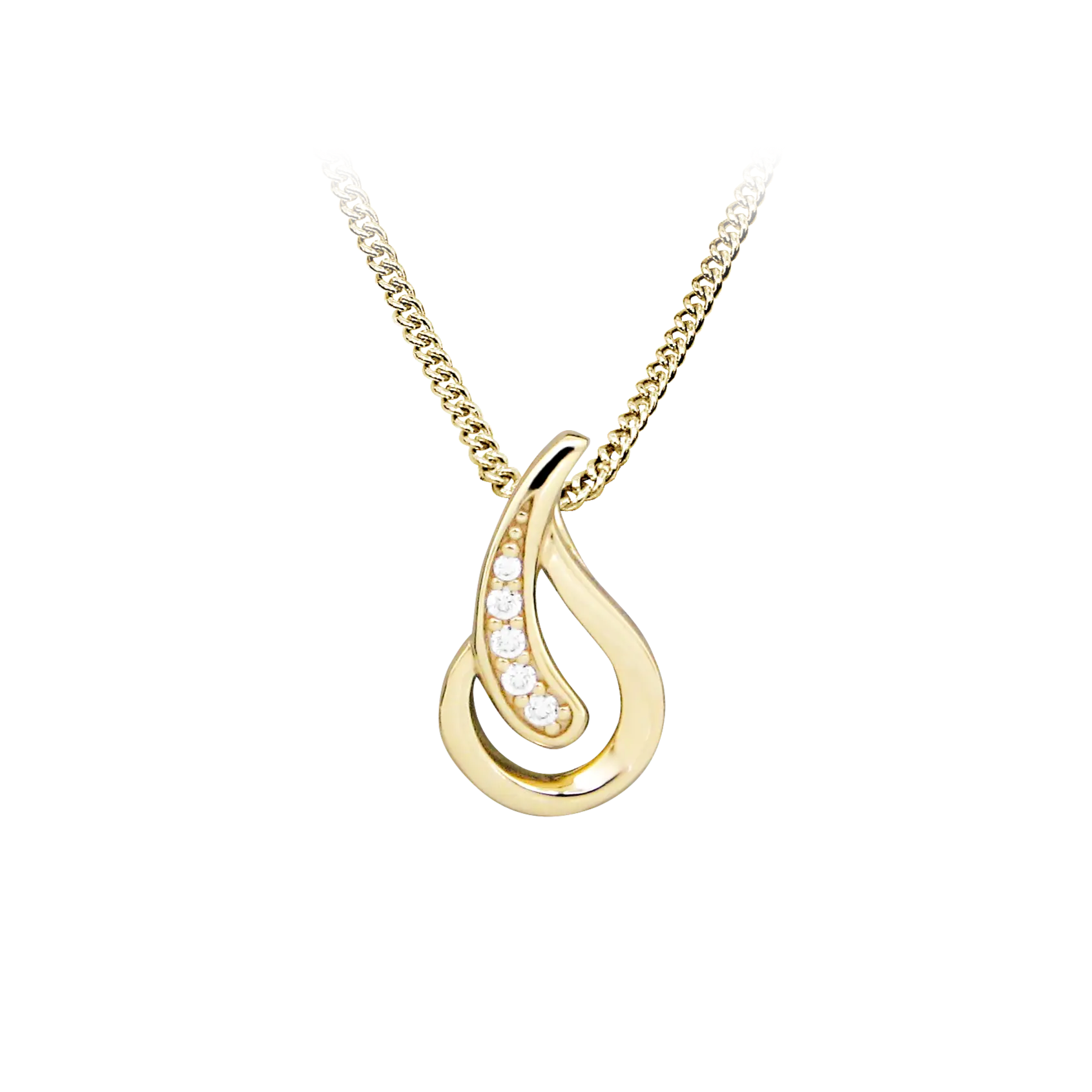 Swan halskæde - 8 kt. Guld fra Gold Essentials by Plaza