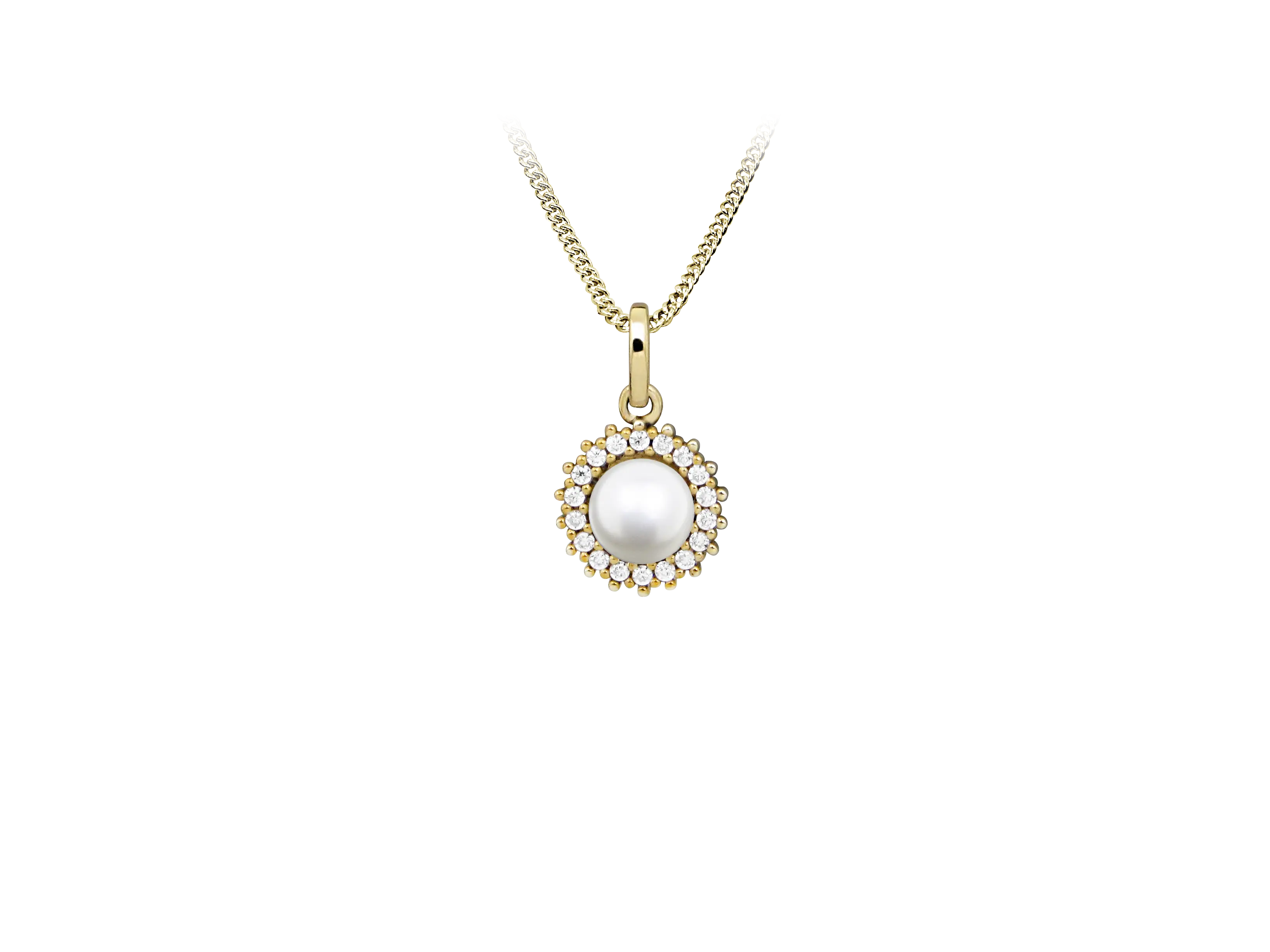 Princess Pearl halskæde - 8 kt. Guld fra Gold Essentials by Plaza