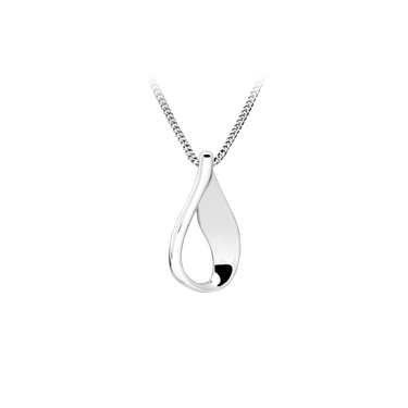 Teardrop Halskæde - Sølv fra Silver Essentials by Plaza