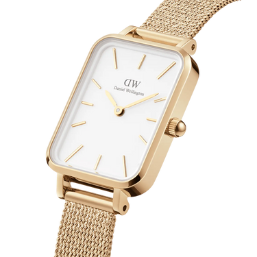 Quadro Evergold 20x26 mm - Guld/Hvid fra Daniel Wellington