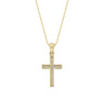 Cross sparkle halskæde - 8 kt. fra Gold Essentials by Plaza