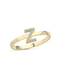 Bogstav ring Z m Pavé 13 x 0,005ct. W-si 7mm - 14kt. Guld fra Nuran