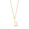 Bogstavvedhæng N m. 1 x 0,005 ct. W/SI 9,5 mm - 14 kt. Guld fra Nuran