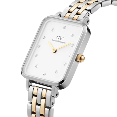 Quadro Lumine 5-Link 20x26 mm - Two-Tone/Hvid fra Daniel Wellington