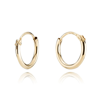 Creoler 1,3/13 mm - 14 kt. Guld fra Fine Essentials by Plaza
