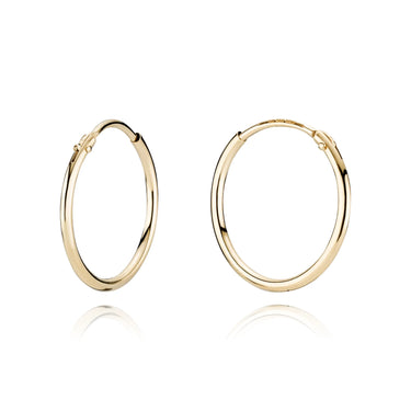 Creoler 1,3/17,5 mm - 14 kt. Guld fra Fine Essentials by Plaza