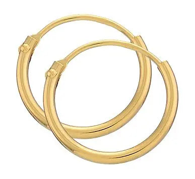 Creoler 1,3/13 mm - 8 kt. Guld fra Gold Essentials by Plaza